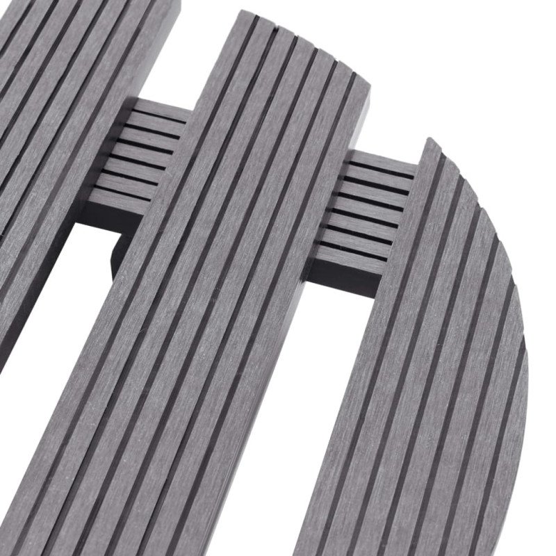 vidaXL Vozíky pod kvetináče 2 ks sivé Ø30x7,5 cm WPC
