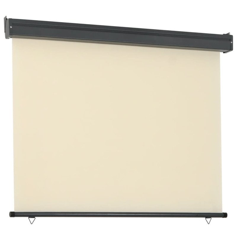 vidaXL Bočná markíza na balkón 122x250 cm, krémová