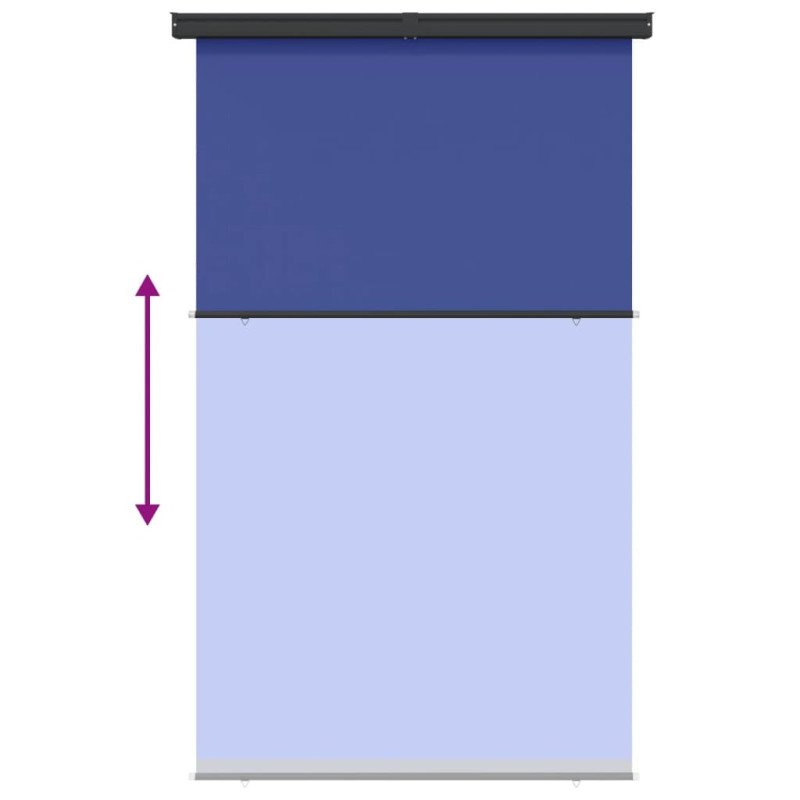 vidaXL Bočná markíza na balkón 165x250 cm, modrá