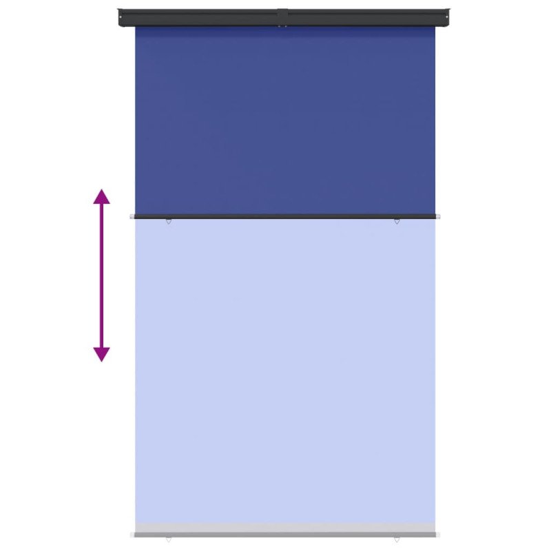 vidaXL Bočná markíza na balkón 170x250 cm modrá