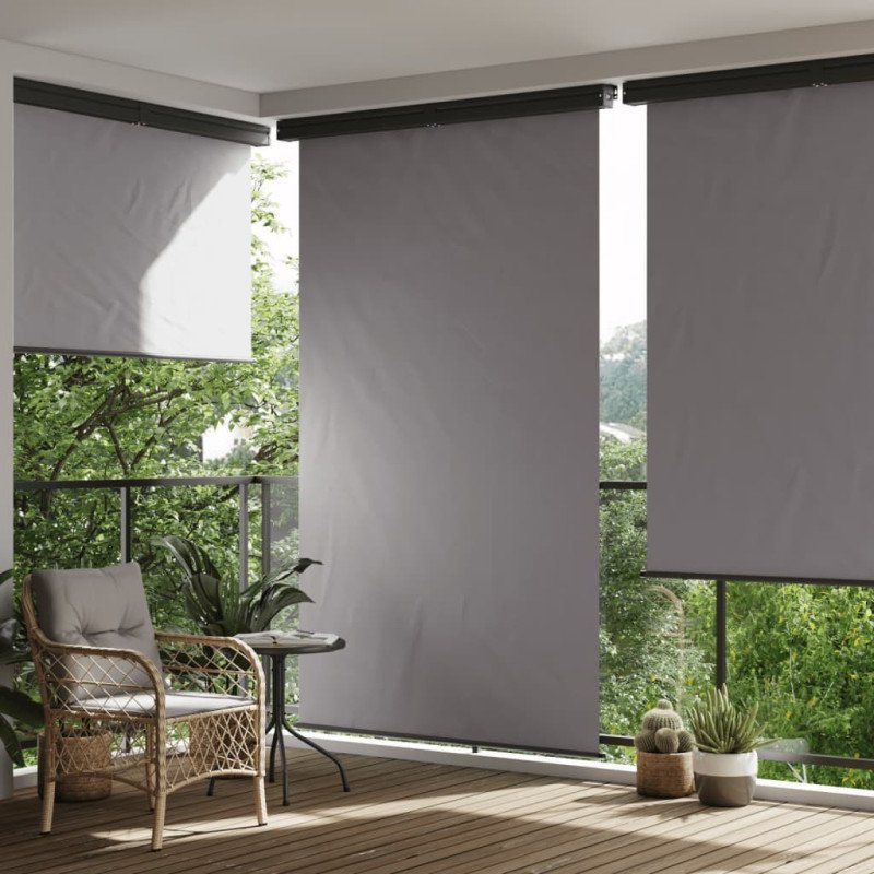 vidaXL Bočná markíza na balkón 170x250 cm sivá