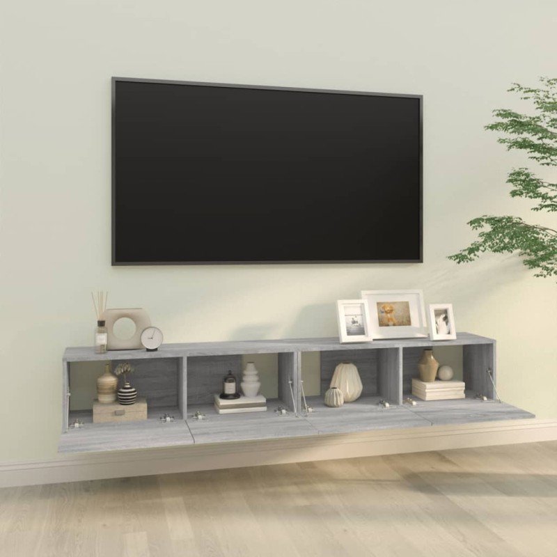 vidaXL Nástenné TV stolíky 2ks dub sonoma 100x30x30cm spracované drevo