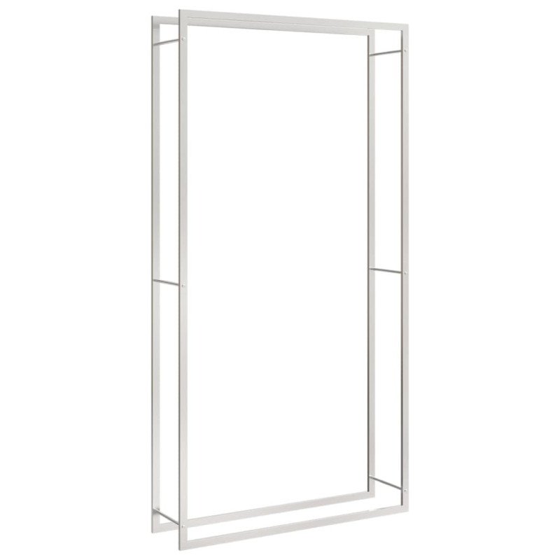 vidaXL Stojan na krbové drevo 110x28x214 cm nehrdzavejúca oceľ