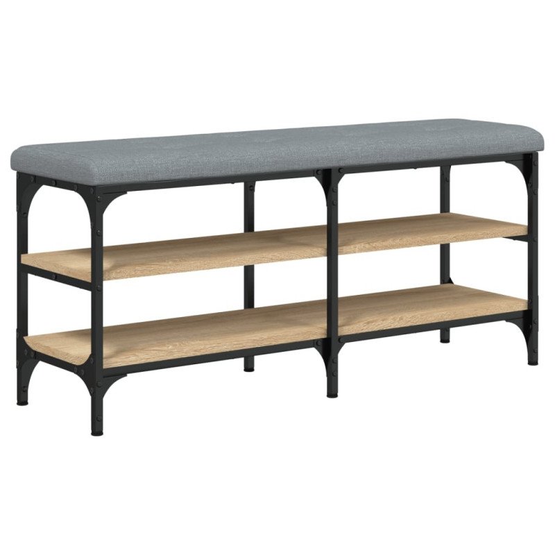 vidaXL Lavička na topánky dub sonoma 102x32x47 cm kompozitné drevo