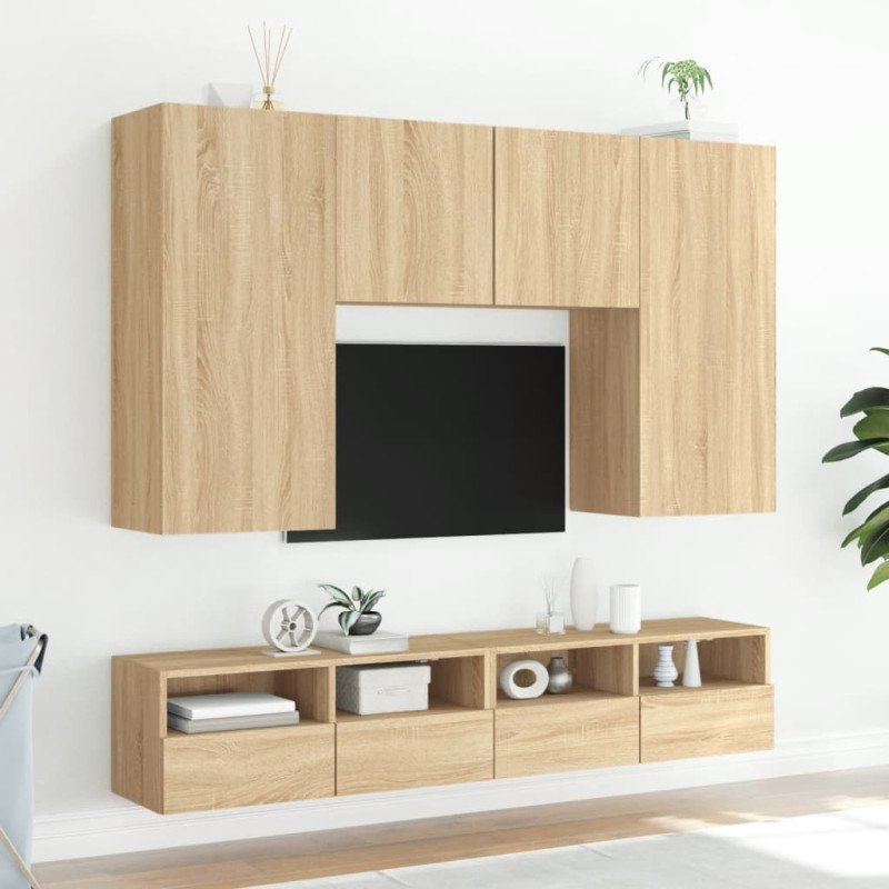 vidaXL TV nástenná skrinka dub sonoma 100x30x30 cm kompozitné drevo