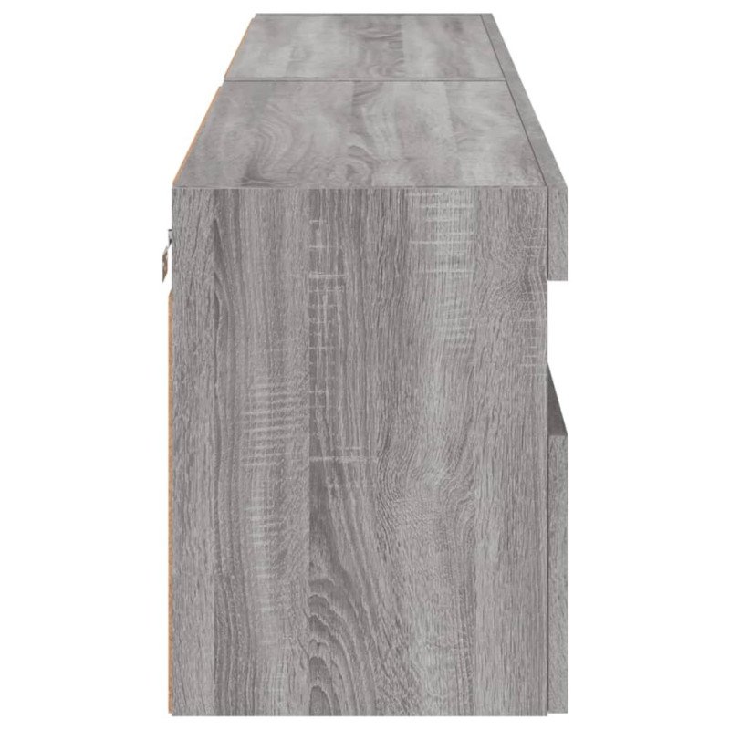 vidaXL TV nástenné skrinky s LED svetlami 2 ks sivé sonoma 80x30x40 cm