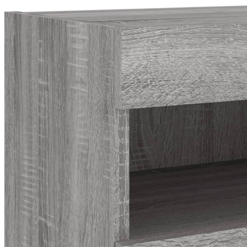 vidaXL TV nástenné skrinky s LED svetlami 2 ks sivé sonoma 80x30x40 cm