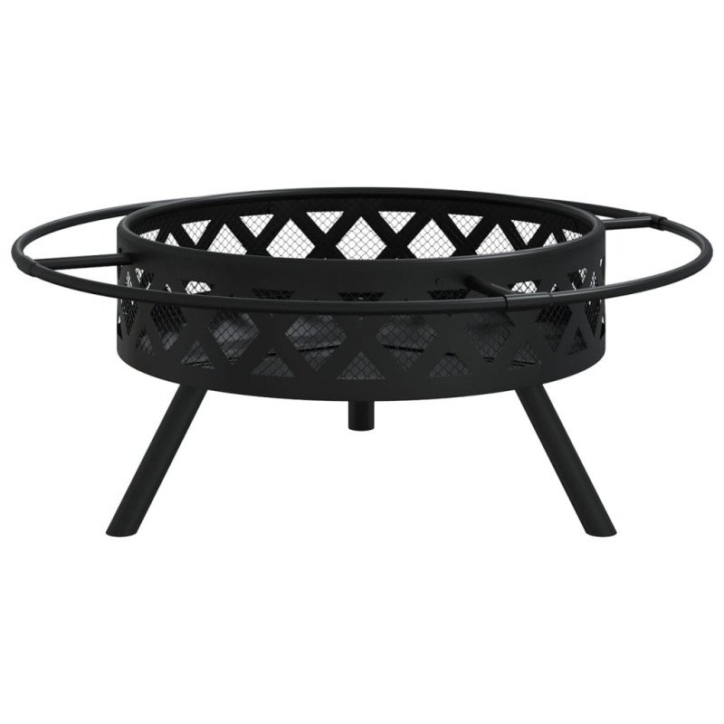 vidaXL Prenosné ohnisko s kutáčom 70 cm XXL oceľ