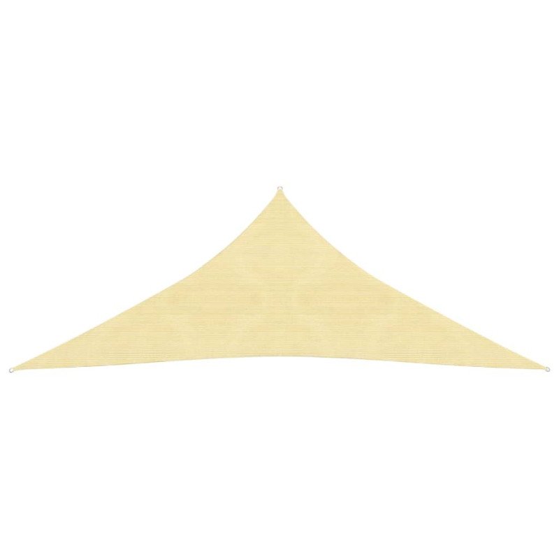 vidaXL Slnečná plachta z HDPE, trojuholníková, 3.6x3.6x3.6 m, krémová