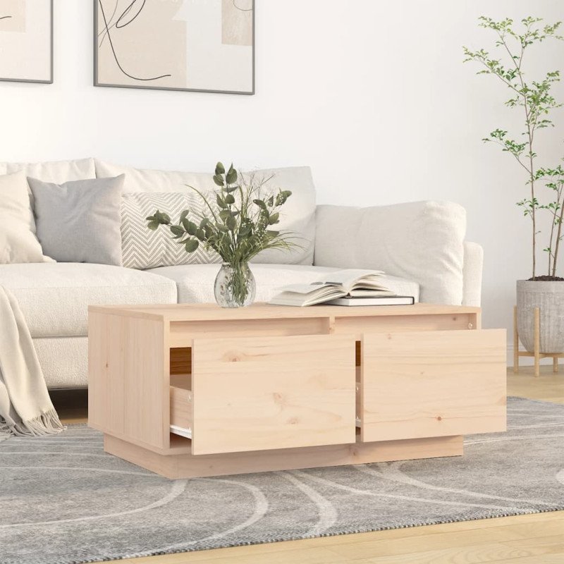 vidaXL Konferenčný stolík 80x50x35 cm borovicový masív