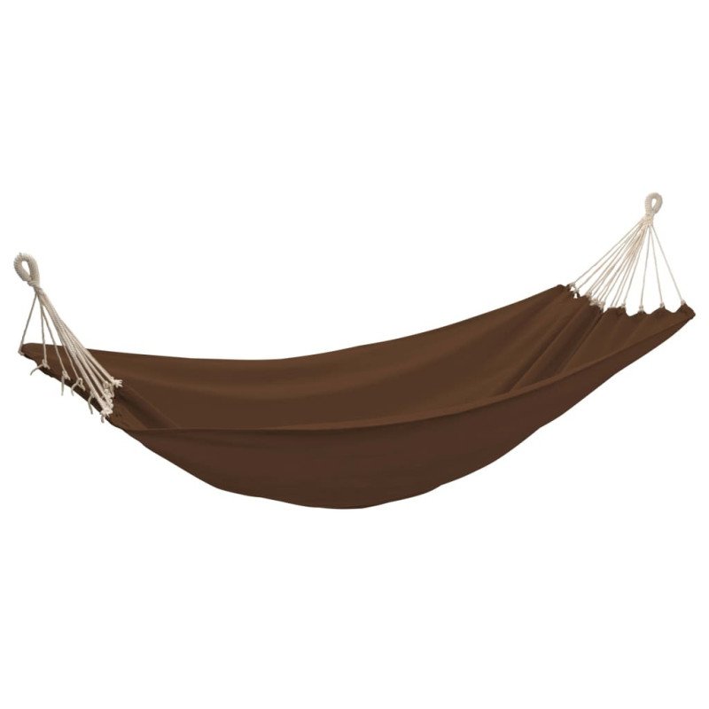 vidaXL Skladacia hojdacia sieť pre 2 osoby hnedá 360 x 150 cm
