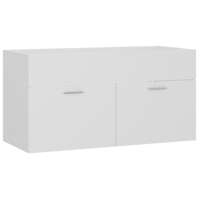 vidaXL Skrinka pod umývadlo, biela 90x38,5x46 cm, kompozitné drevo