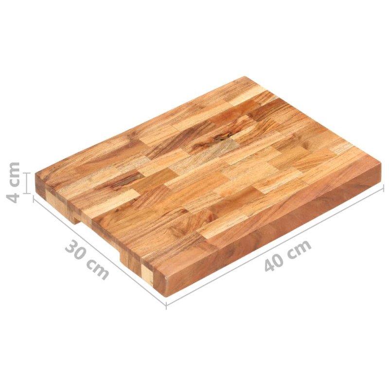 vidaXL Doska na krájanie 40x30x4 cm masívne akáciové drevo