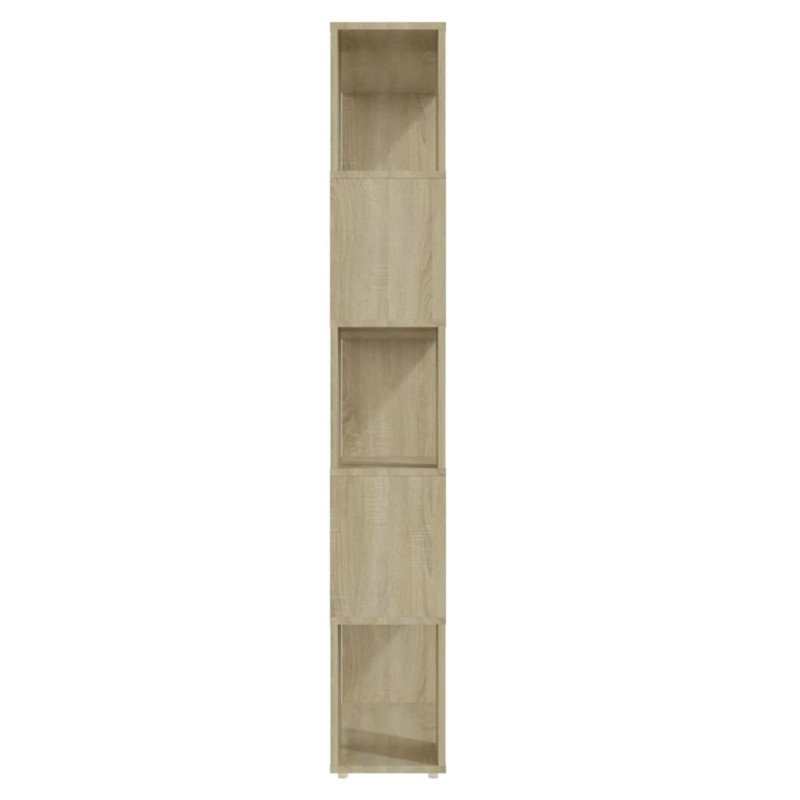vidaXL Knižnica/deliaca stena dub sonoma 80x24x155 cm drevotrieska