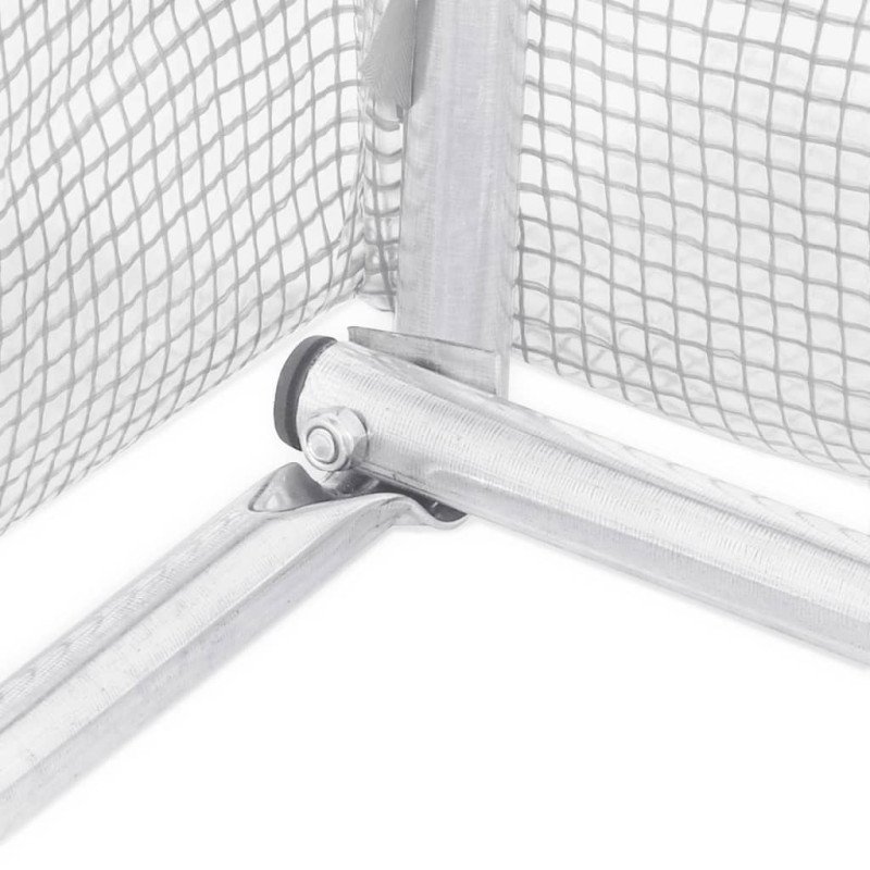 vidaXL Fóliovník s oceľovým rámom biely 4 m² 2x2x2 m