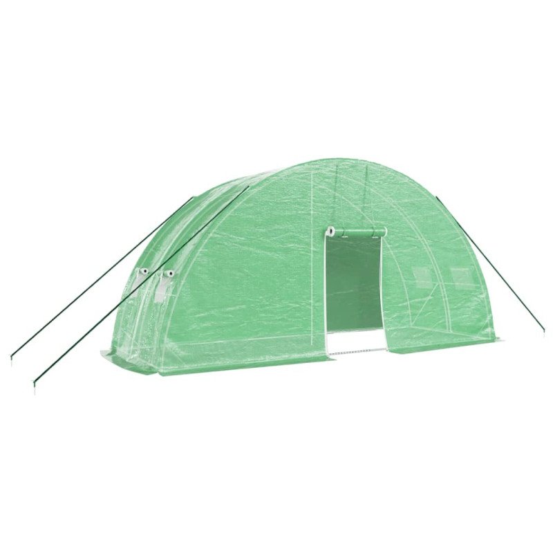 vidaXL Fóliovník s oceľovým rámom zelený 12 m² 6x2x2,85 m