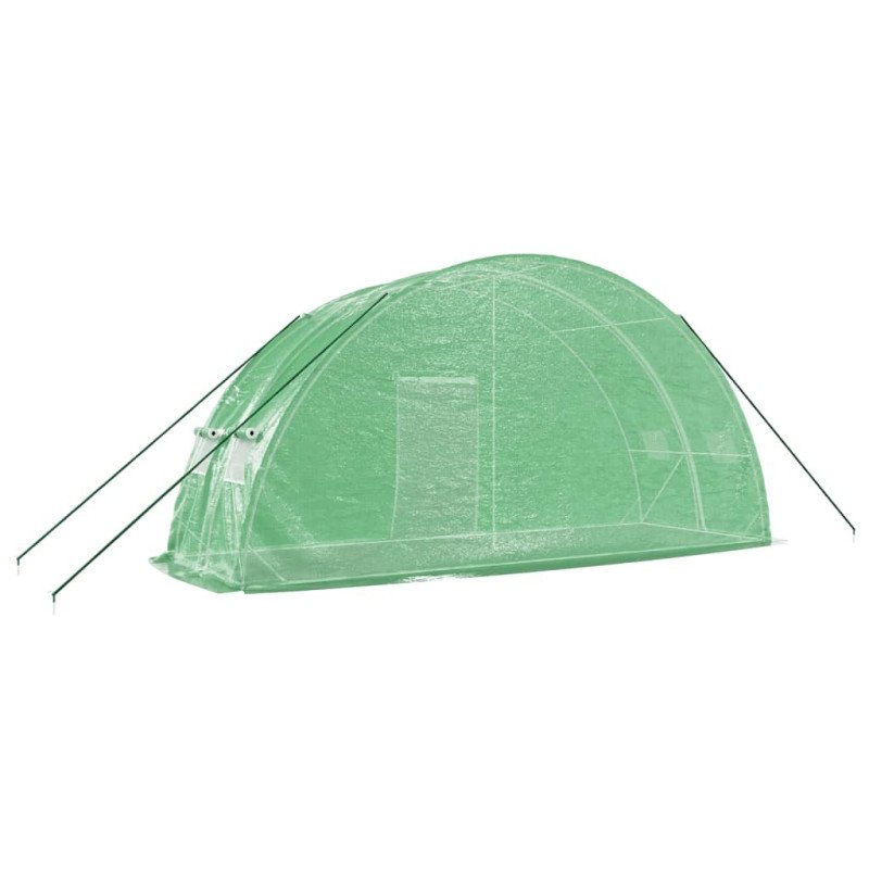 vidaXL Fóliovník s oceľovým rámom zelený 12 m² 6x2x2,85 m