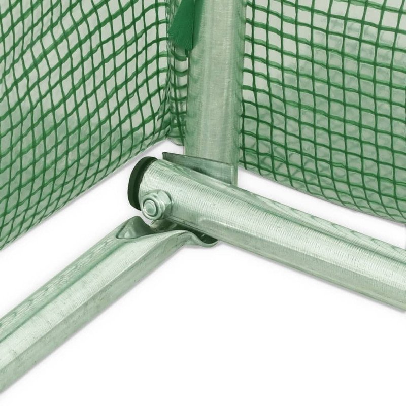 vidaXL Fóliovník s oceľovým rámom zelený 12 m² 6x2x2,85 m