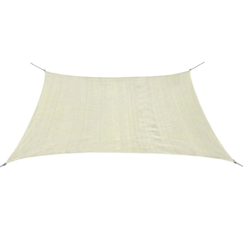 vidaXL Plachta proti slnku z HDPE, štvorcová, 3.6x3.6 m, krémová 