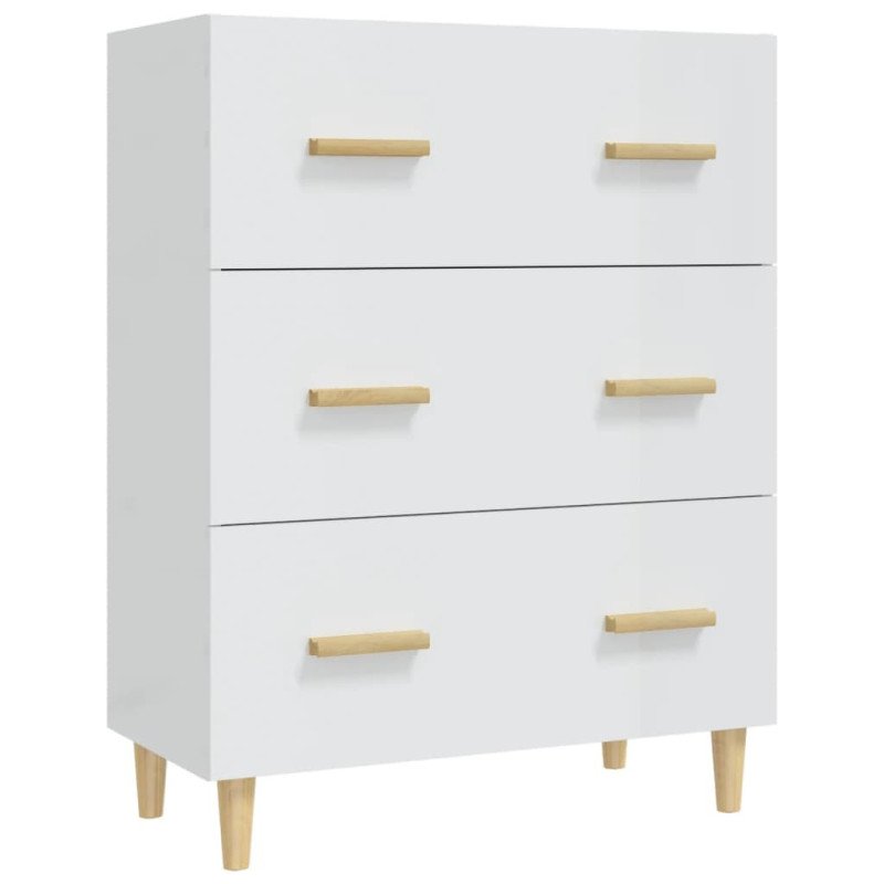 vidaXL Komoda lesklá biela 70x34x90 cm spracované drevo