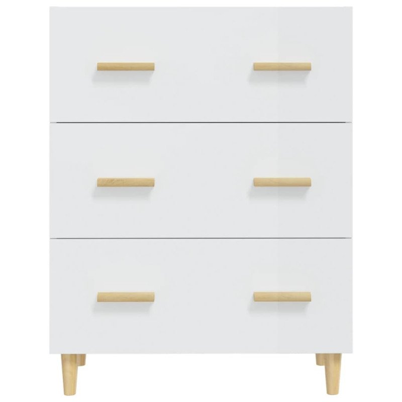 vidaXL Komoda lesklá biela 70x34x90 cm spracované drevo