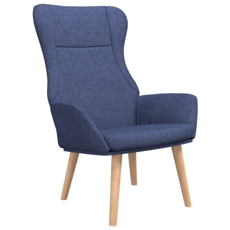 vidaXL Relaxačné kreslo modré látkové