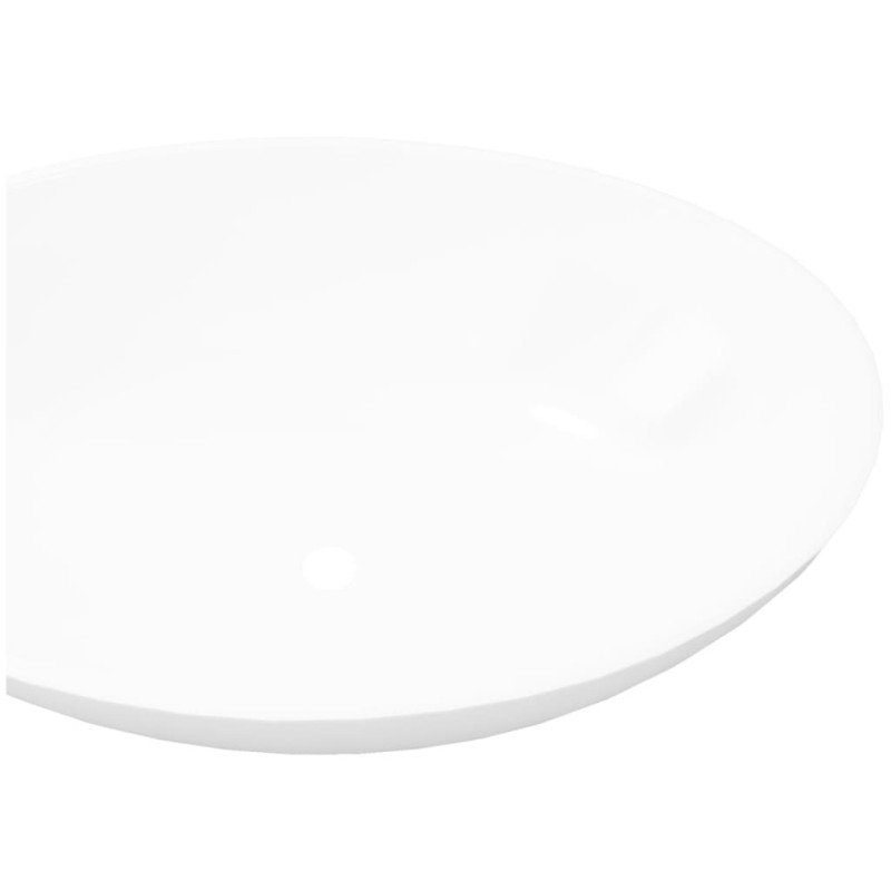 vidaXL Luxusné keramické umývadlo, oválne, biele 40x33 cm  