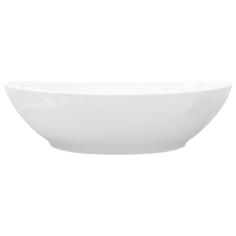 vidaXL Luxusné keramické umývadlo, oválne, biele 40x33 cm  