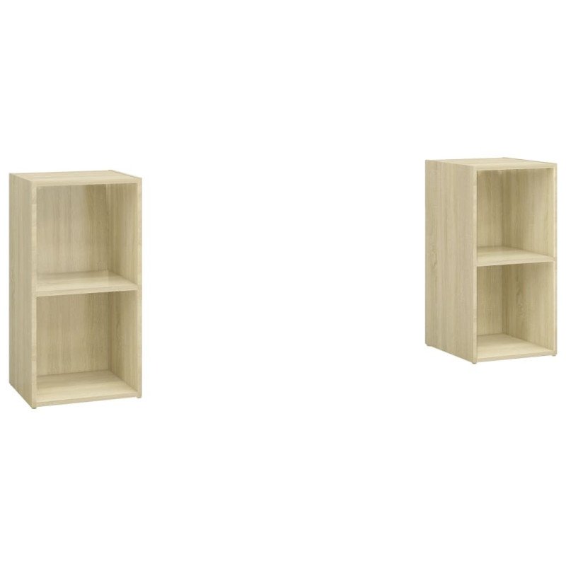 vidaXL TV skrinky 2 ks dub sonoma 72x35x36,5 cm drevotrieska