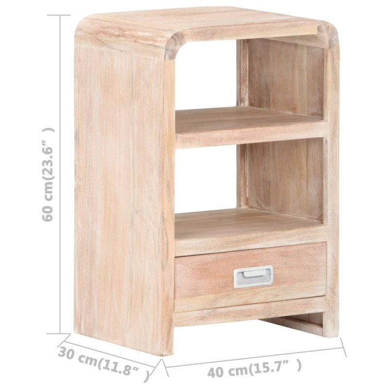 vidaXL Nočný stolík 40x30x60cm masívne akáciové drevo