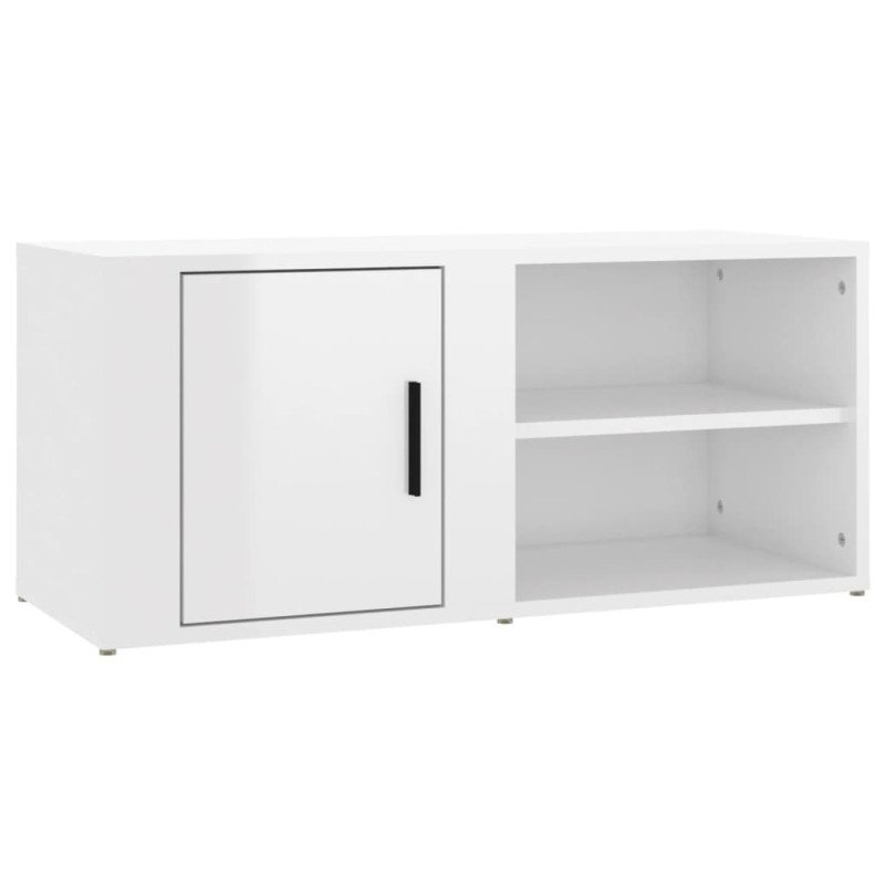 vidaXL TV skrinky 2 ks lesklé biele 80x31,5x36cm spracované drevo