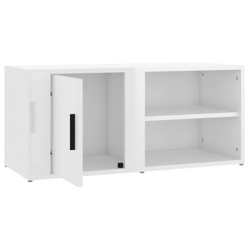 vidaXL TV skrinky 2 ks lesklé biele 80x31,5x36cm spracované drevo