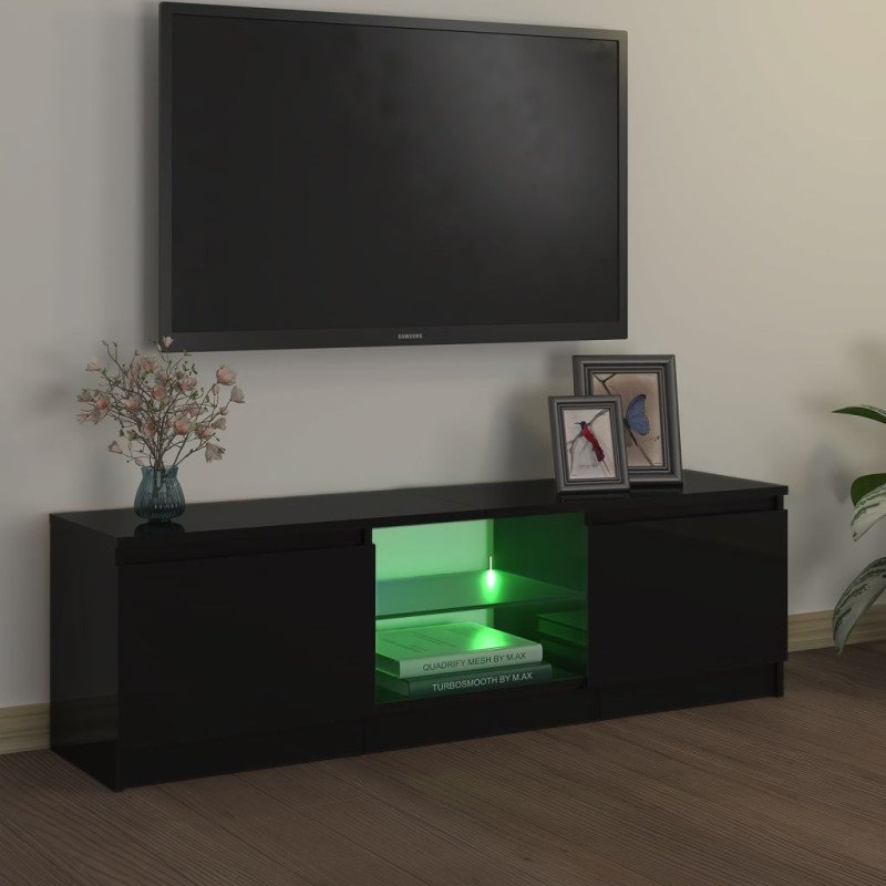 vidaXL TV skrinka s LED svetlami čierna 120x30x35,5 cm vidaXL TV skrinka s LED svetlami čierna 120x30x35,5 cm
