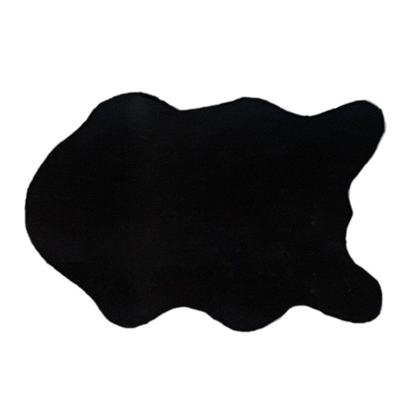 Kondela Umelá kožušina, čierna, 60x90, RABIT TYP 1