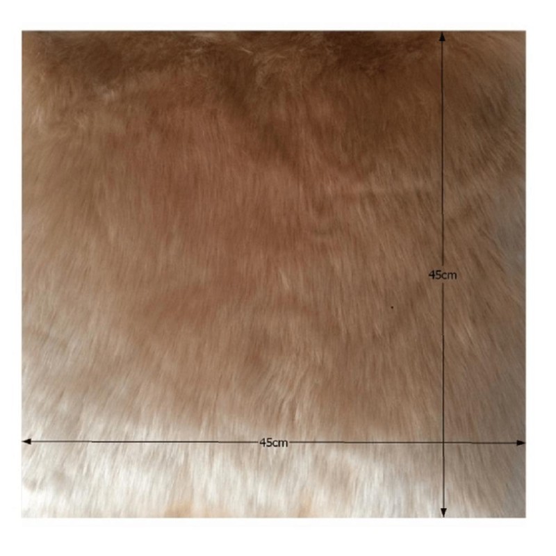 Kondela Vankúš, imitácia ovčej kožušiny, béžová, 45x45, ROSALINE