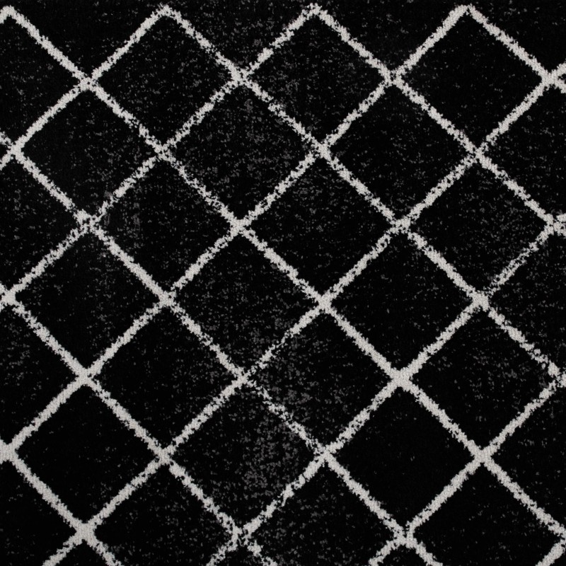 Kondela Koberec, čierna/vzor, 100x150  cm, MATES TYP 1