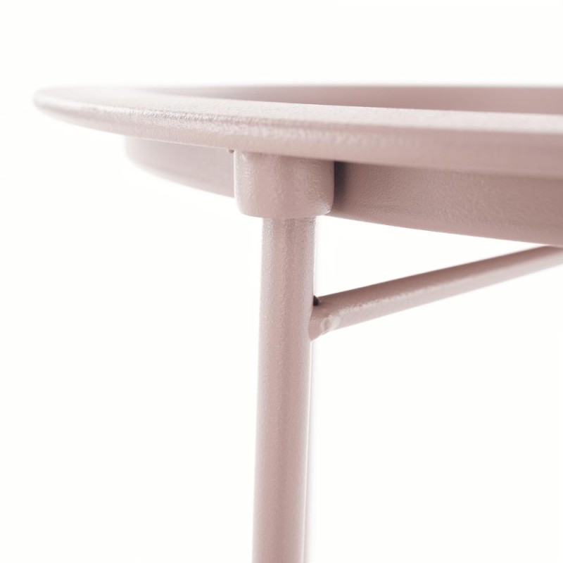 Kondela Príručný stolík s odnímateľnou táckou, nude ružová, RENDER