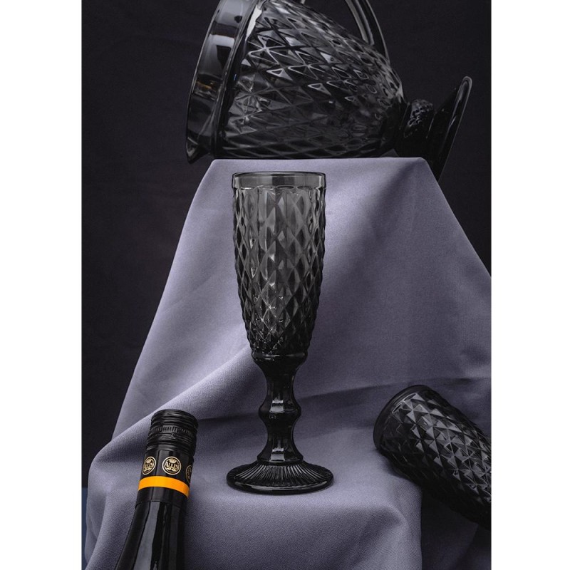 Kondela Poháre na na šampanské, set 4 ks, 150 ml, farebné, retro, VERITAS TYP 4