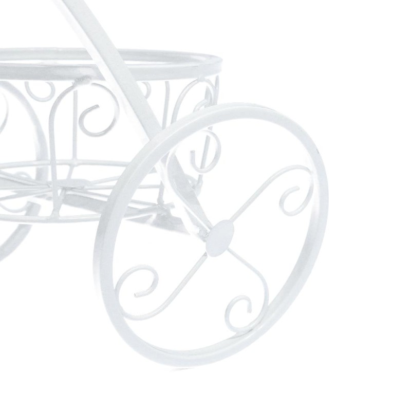 Kondela Retro kvetináč v tvare bicykla, biela, PAVAR