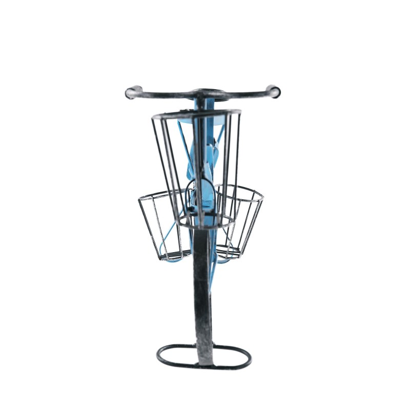 Kondela Retro kvetináč v tvare bicykla, čierna/modrá, ALBO