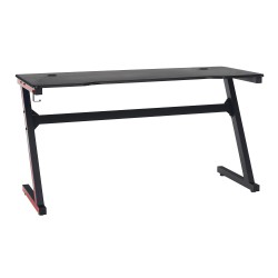 Kondela Herný stôl/počítačový stôl, čierna/červená, MACKENZIE 140cm
