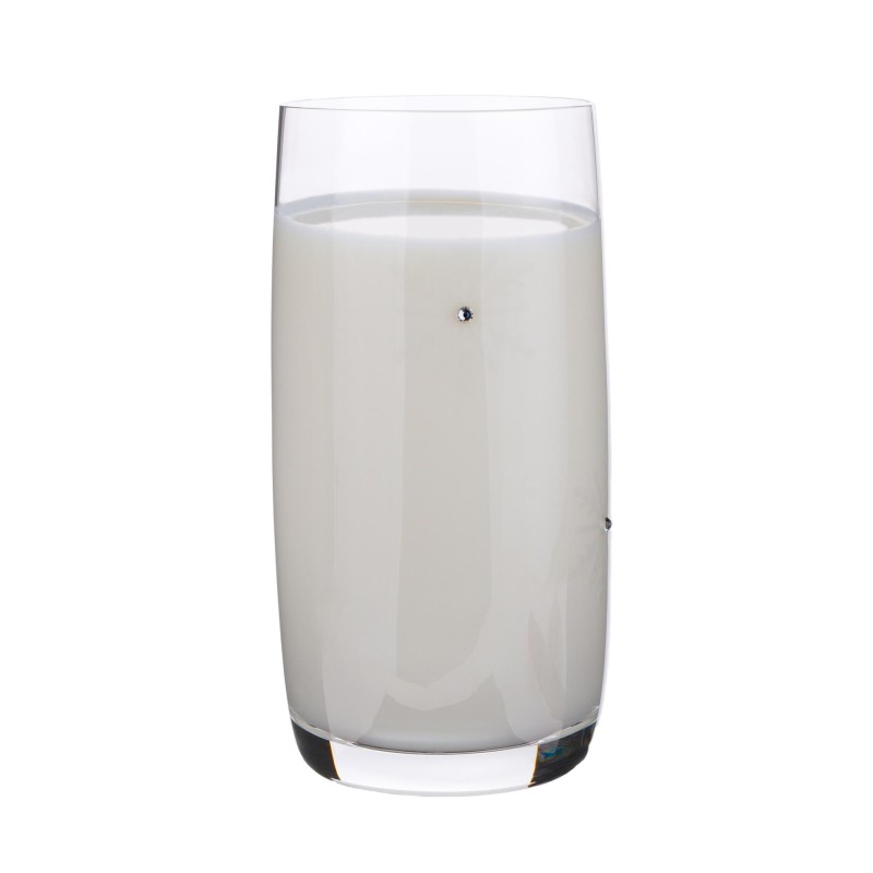 Kondela TEMPO-KONDELA SNOWFLAKE DRINK, poháre na vodu, set 4 ks, s kryštálmi, 460 ml