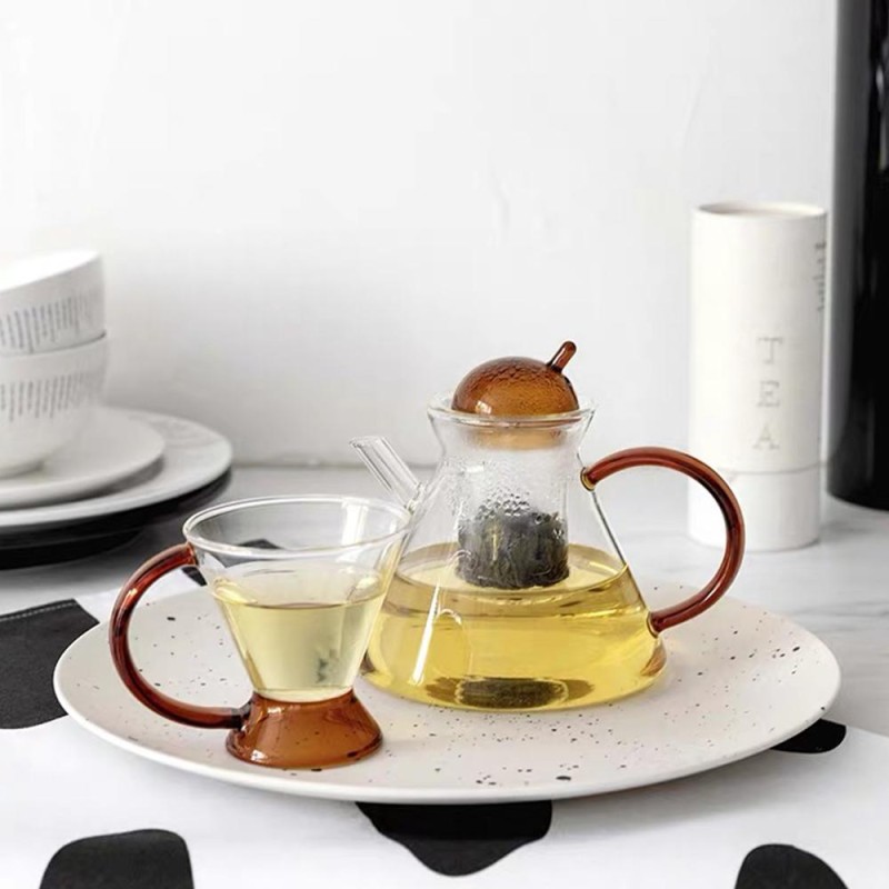 Kondela TEMPO-KONDELA KONVO, čajník so sitkom a šálkou, 500 + 180 ml,  sklo