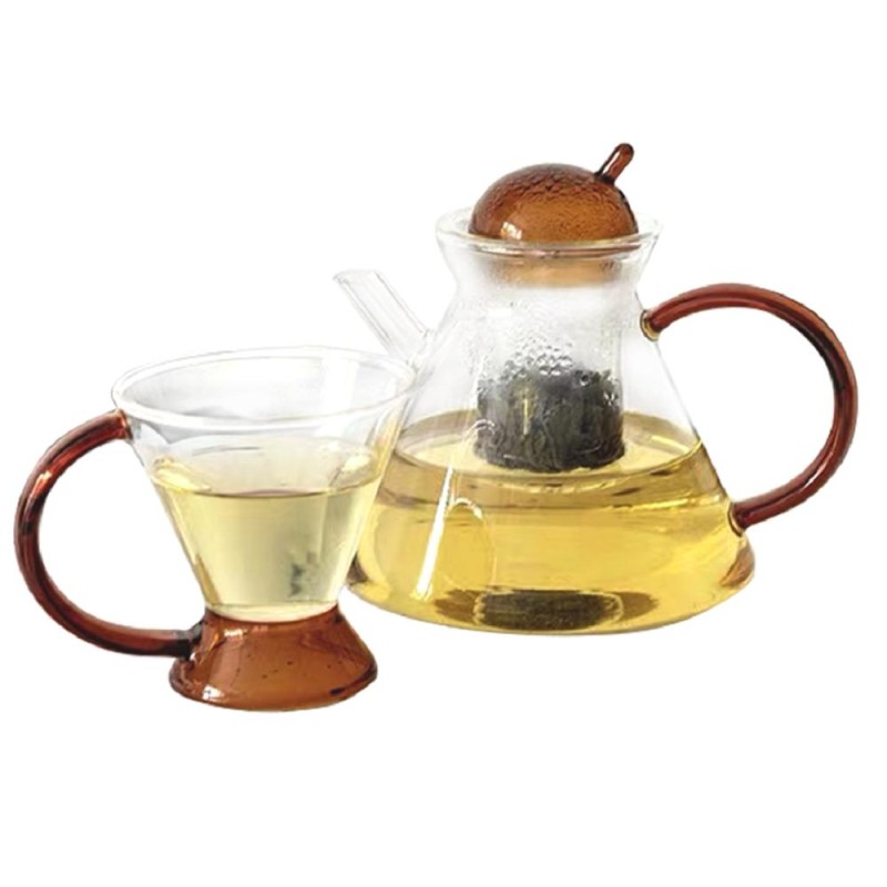 Kondela TEMPO-KONDELA KONVO, čajník so sitkom a šálkou, 500 + 180 ml,  sklo