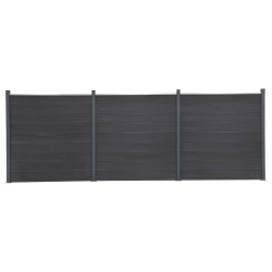 vidaXL Sada plotových panelov sivá 526x186 cm WPC