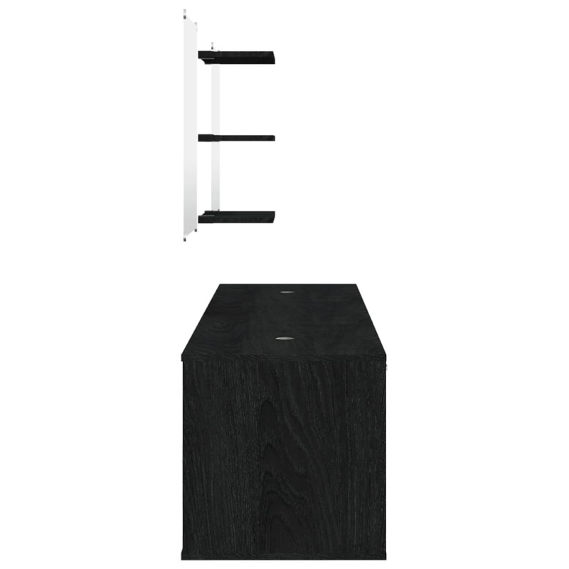   vidaXL 6-dielna sada kúpeľňového nábytku čierna kompozitné drevo