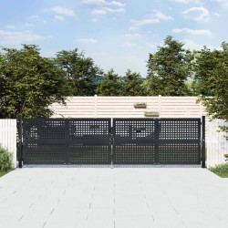 vidaXL Záhradná brána antracitová 400x150 cm oceľ