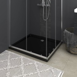 vidaXL Obdĺžniková sprchová vanička z ABS čierna 80x90 cm