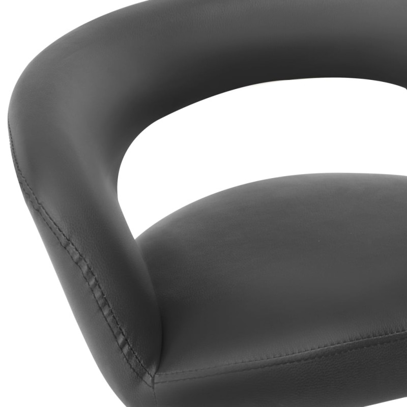 vidaXL Jedálenské stoličky 2 ks sivé umelá koža