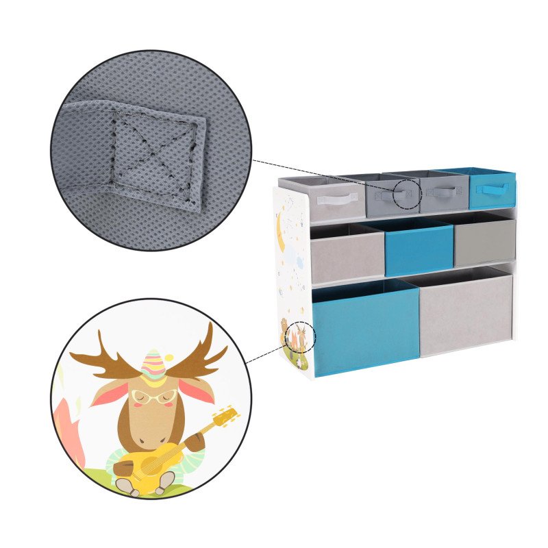 Kondela Organizér/regál na hračky, viacfarebná/vzor, DARLING TYP 2